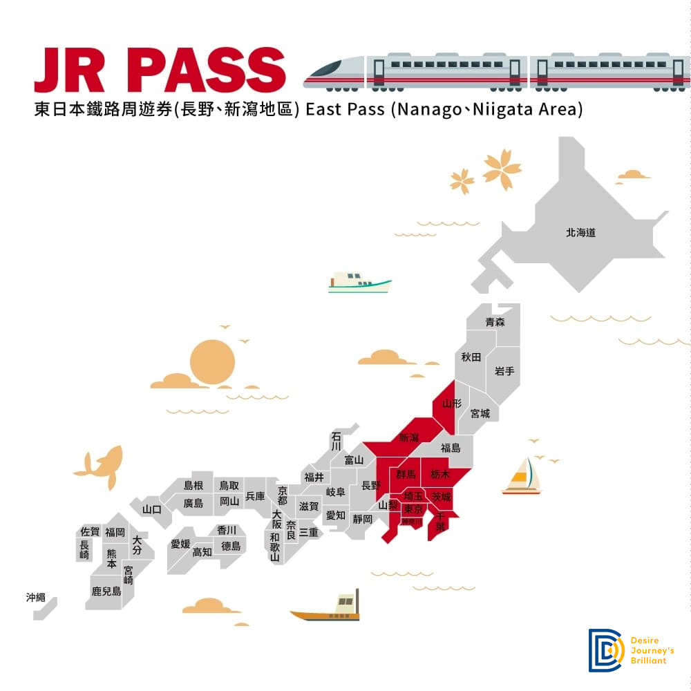 JR PASS 東日本鐵路周遊券 (長野、新潟版)