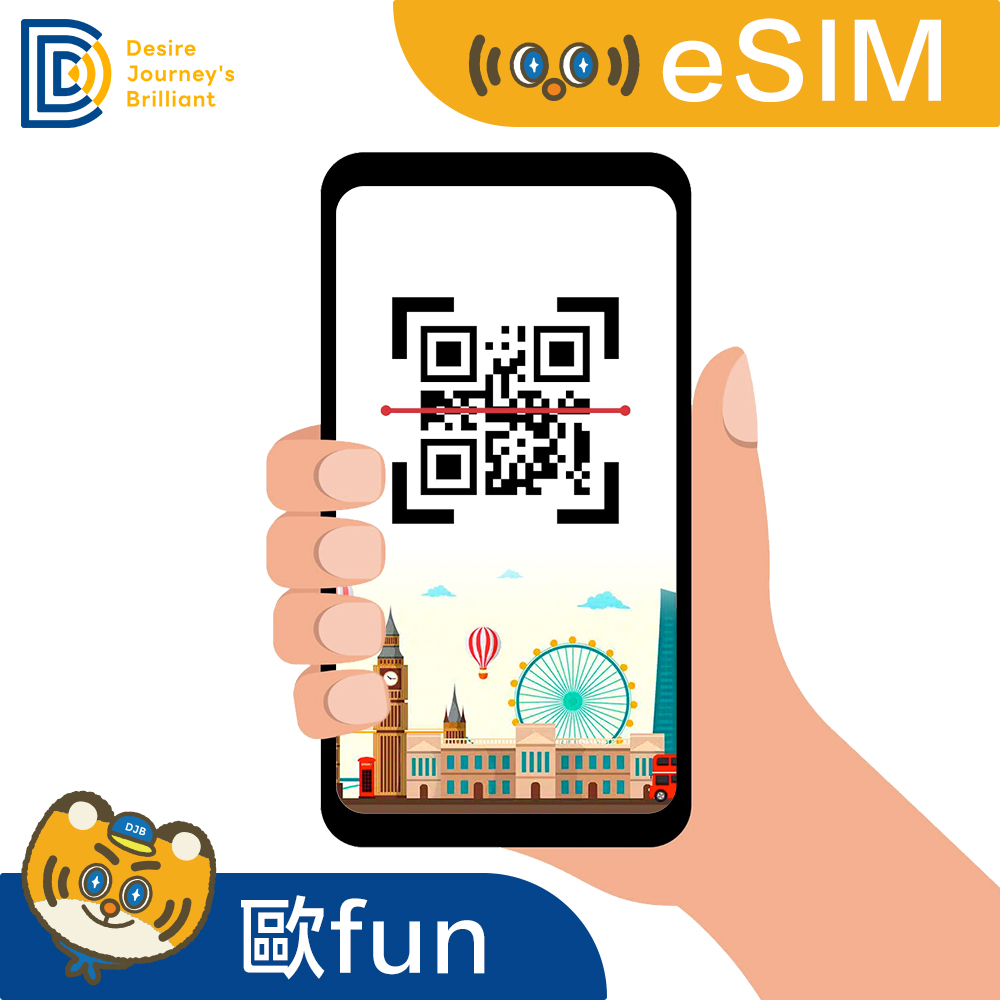 【歐洲eSIM】eSIM 歐Fun卡 (總量5GB)